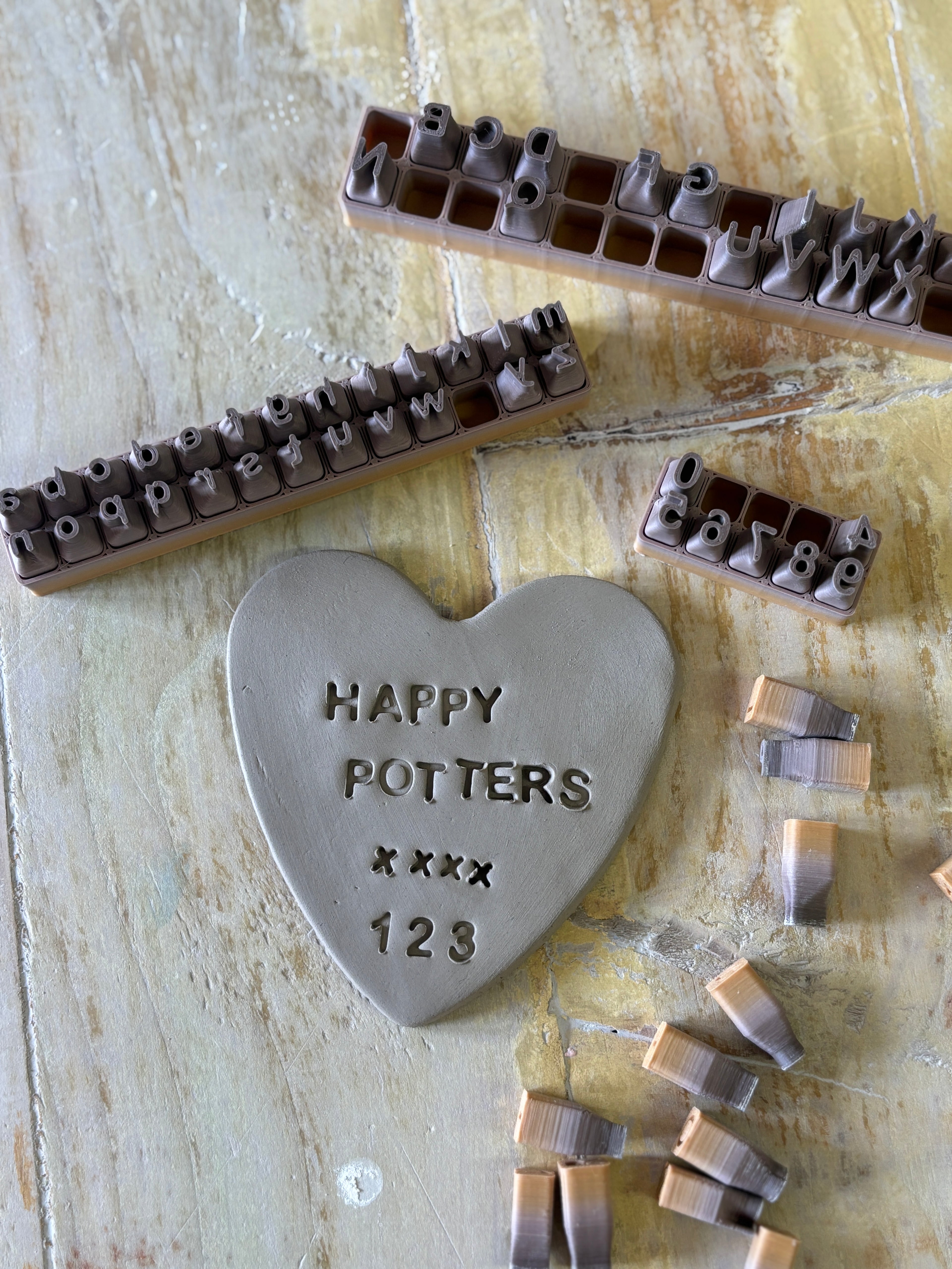 Alphabet & Number Stamp Set - Upper & Lower Case (7mm)