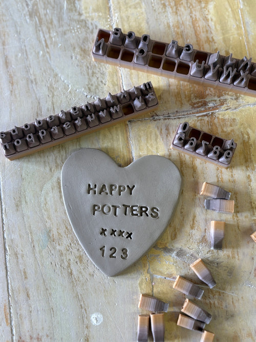 Alphabet & Number Stamp Set - Upper & Lower Case (7mm)